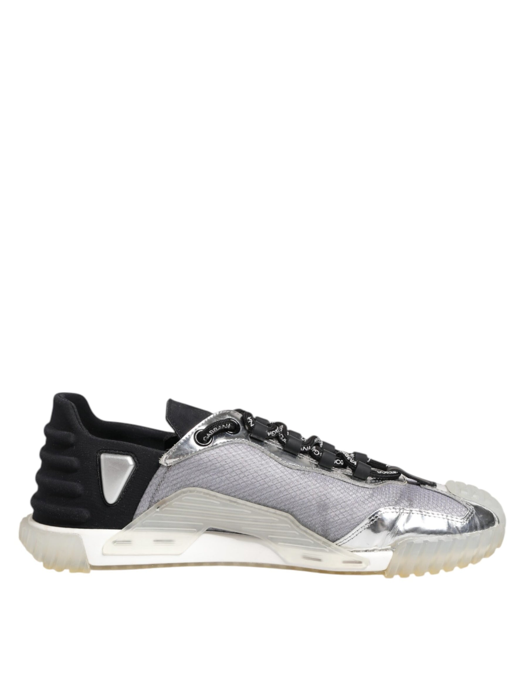 Dolce & Gabbana Black Silver NS1 Men Low Top Sneakers Shoes | Regal Royce