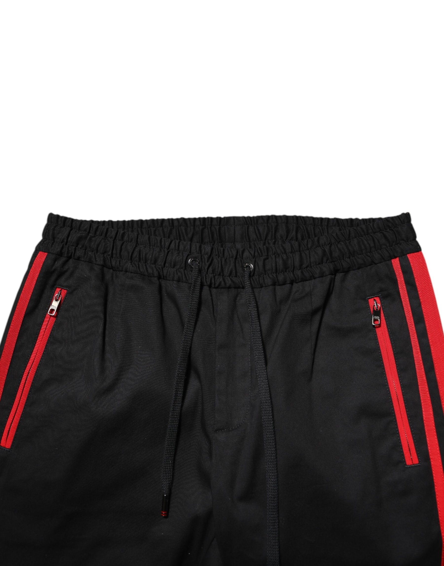 Dolce & Gabbana Red Stripe Cotton Logo Jogger Sweatpants Pants | Regal Royce