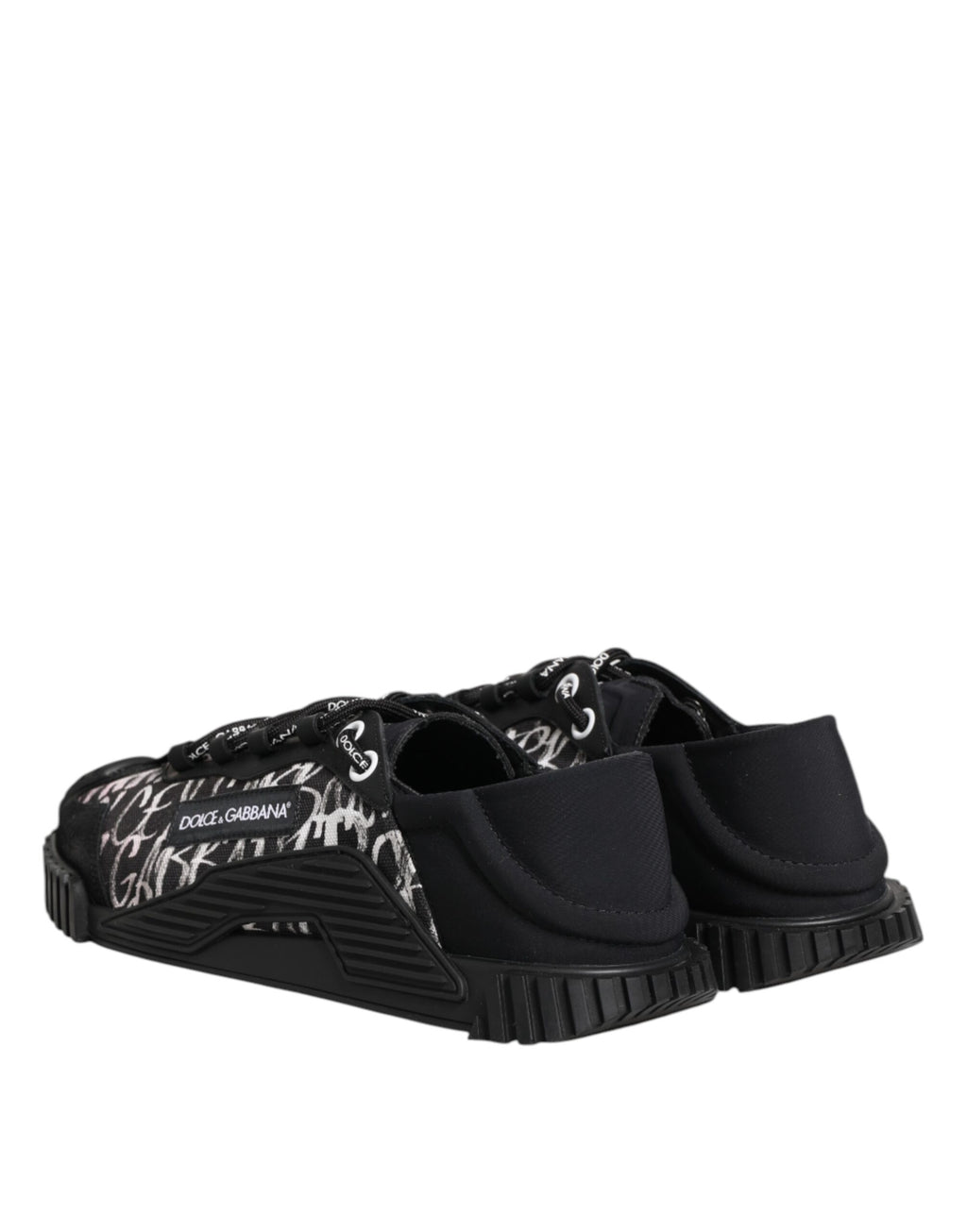 Dolce & Gabbana Black White NS1 Lace Up Low Top Sneakers Shoes
