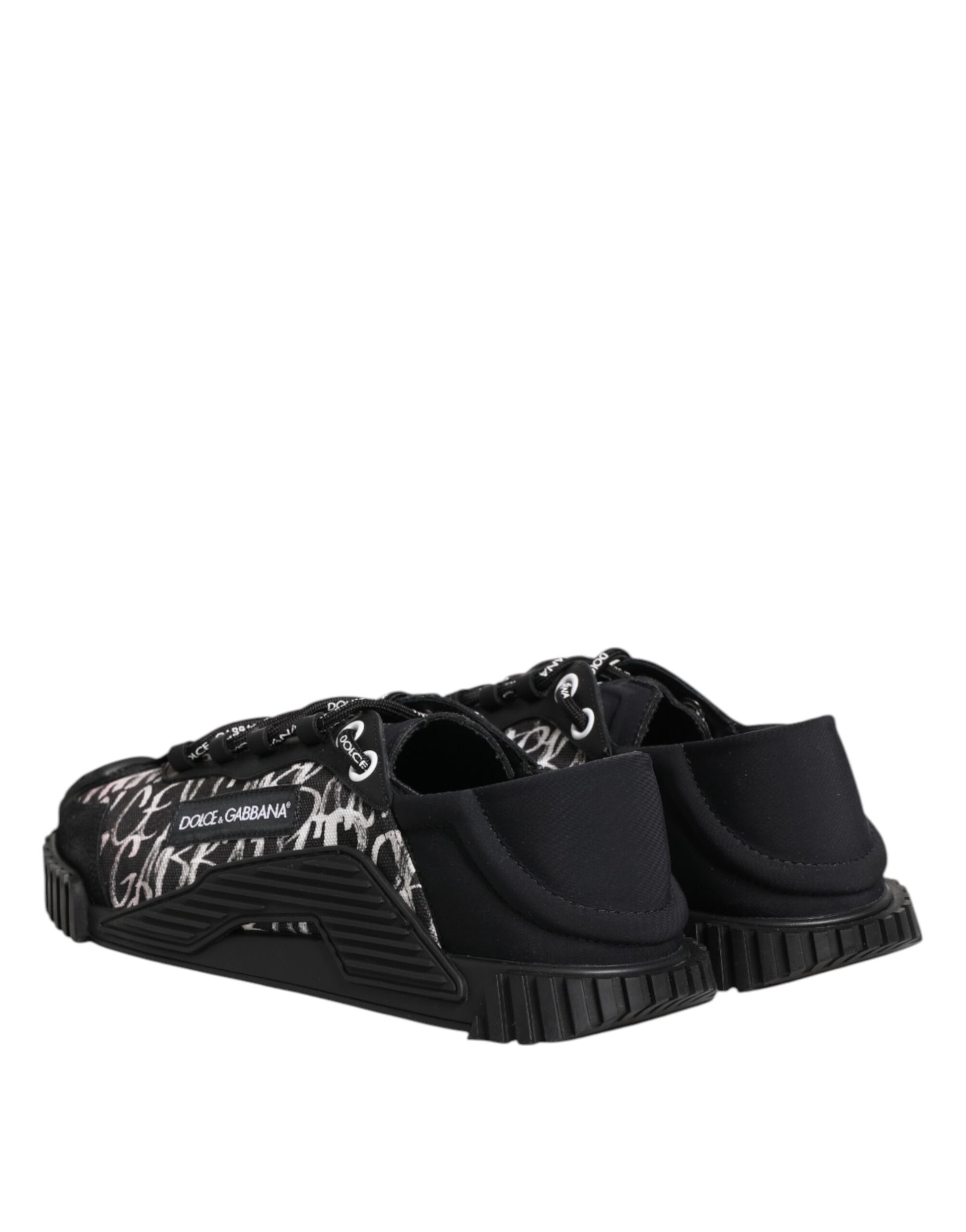 Dolce & Gabbana Black White NS1 Lace Up Low Top Sneakers Shoes