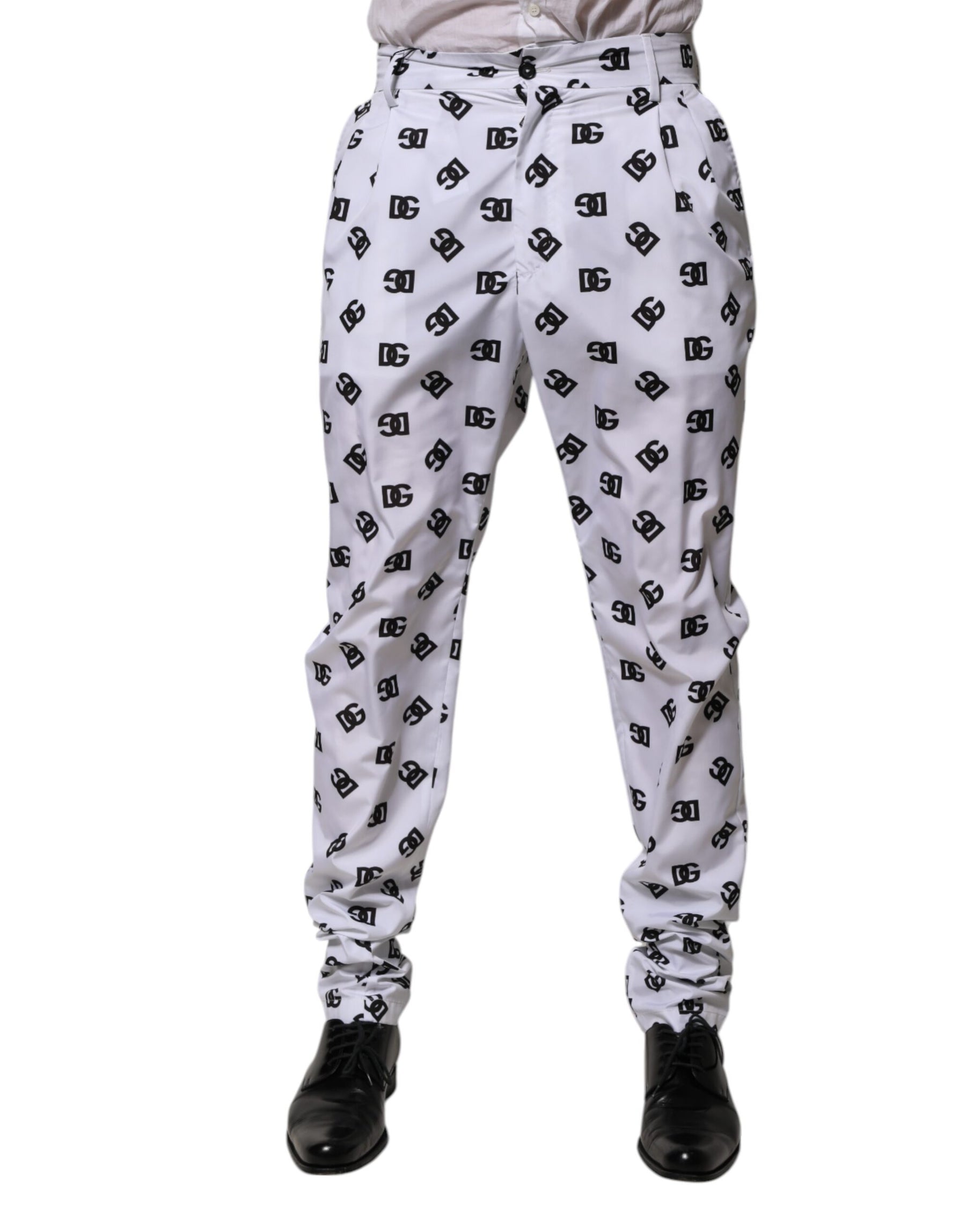 Dolce & Gabbana White Logo Cotton Skinny Denim Trouser Pants | Regal Royce