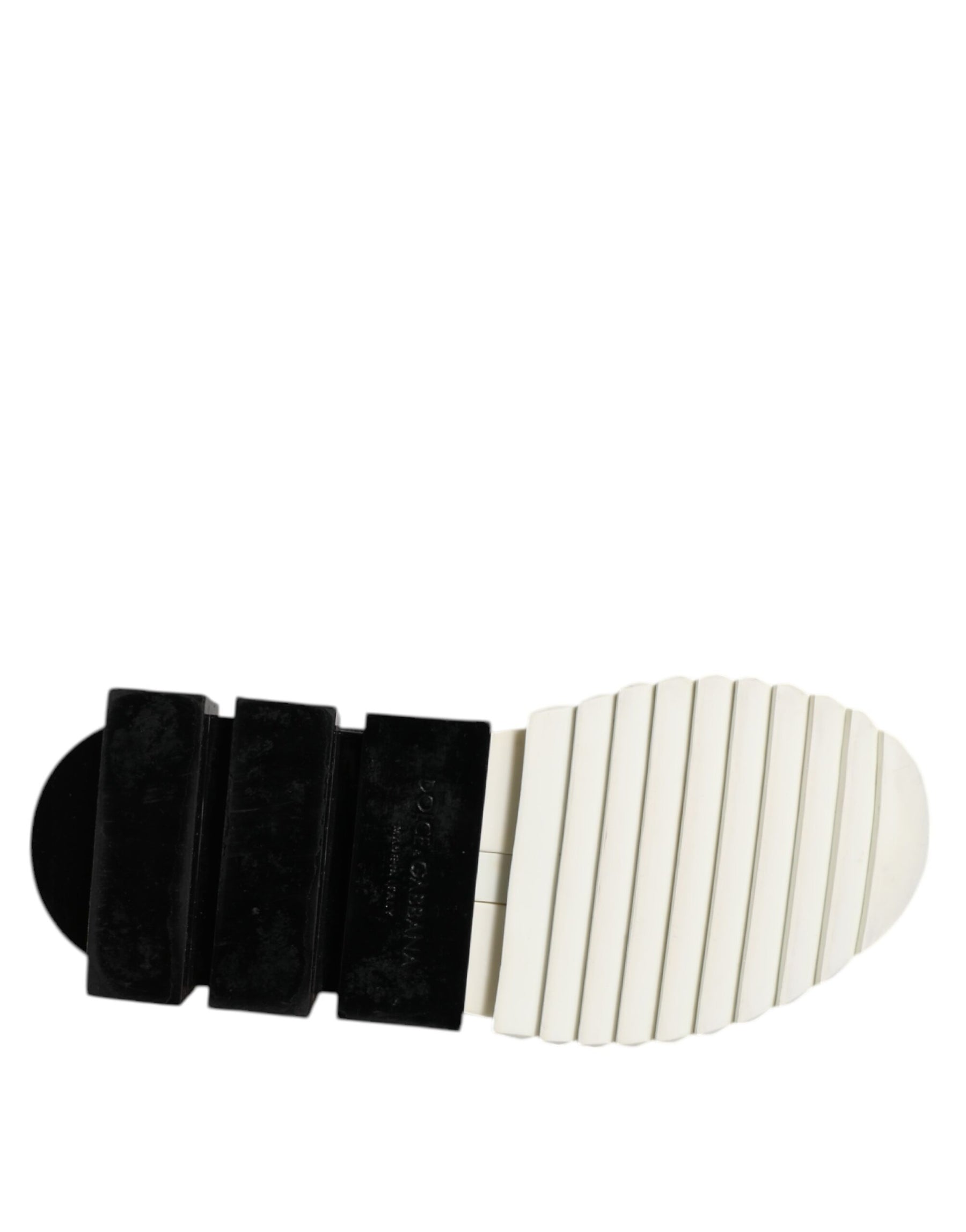 Dolce & Gabbana White Black Low Top Sorrento Sneakers Shoes | Regal Royce