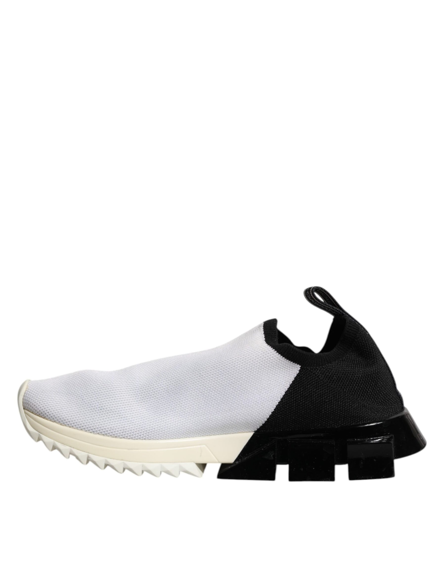 Dolce & Gabbana White Black Low Top Sorrento Sneakers Shoes | Regal Royce