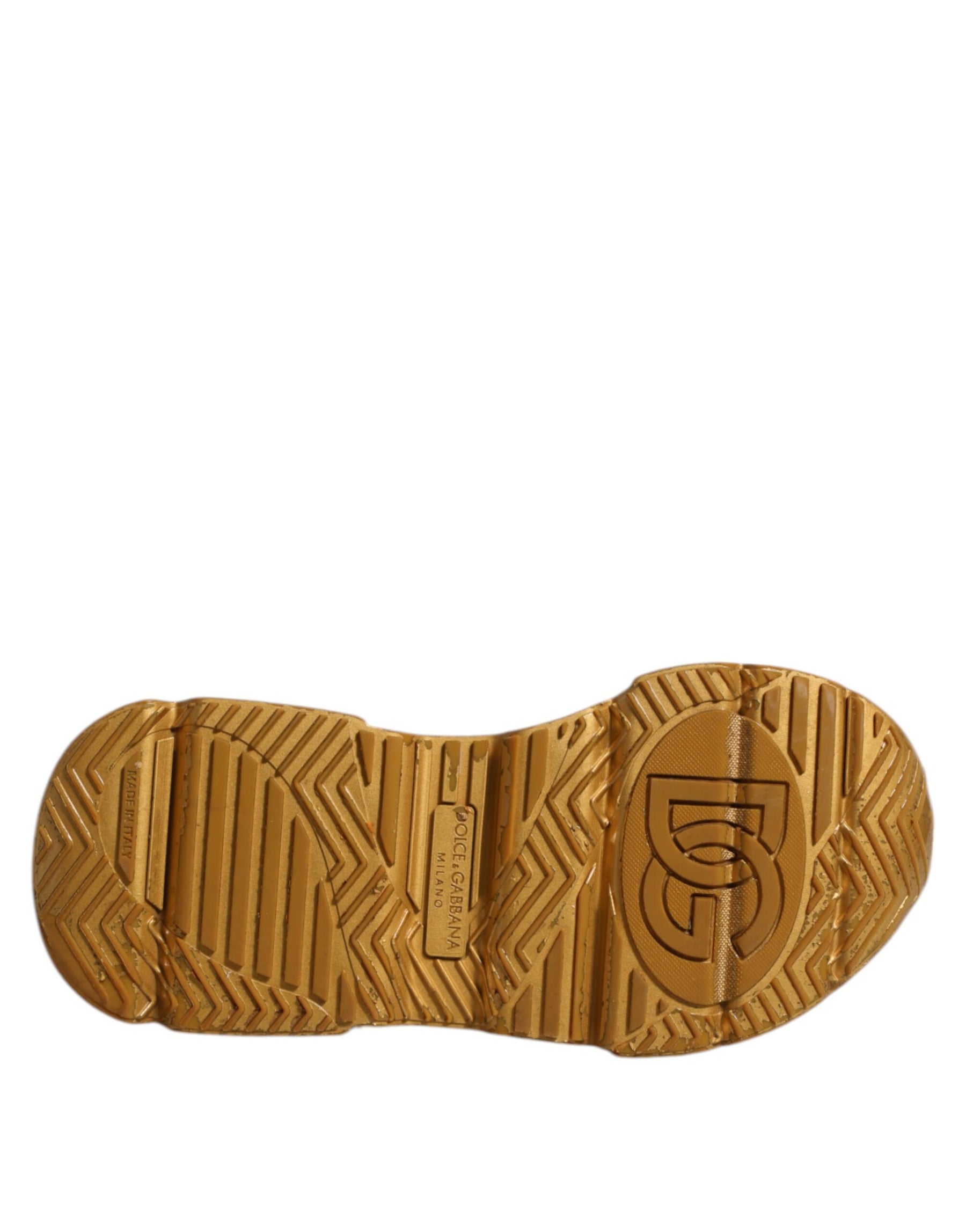 Dolce & Gabbana White Gold Daymaster Low Top Sneakers Shoes | Regal Royce