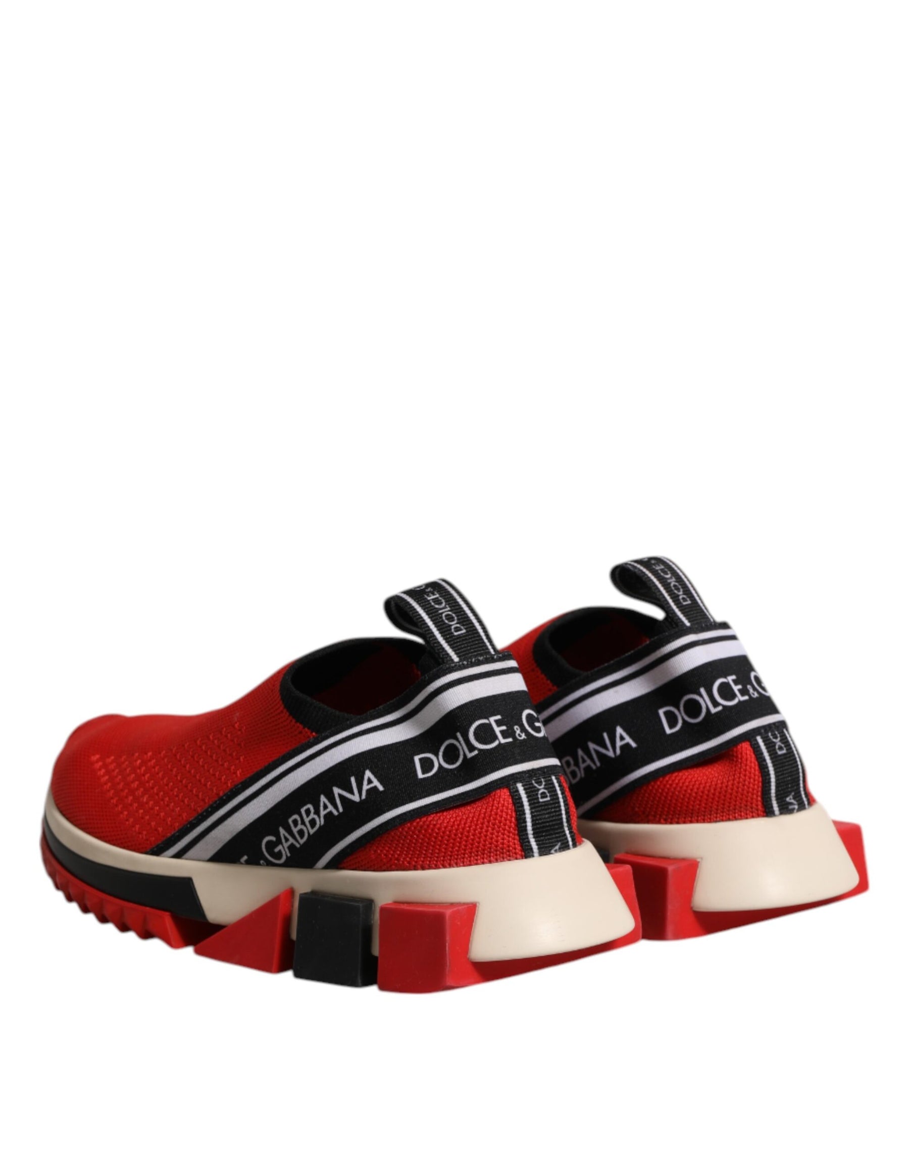 Dolce & Gabbana Red Sorrento Slip On Low Top Sneakers Shoes | Regal Royce