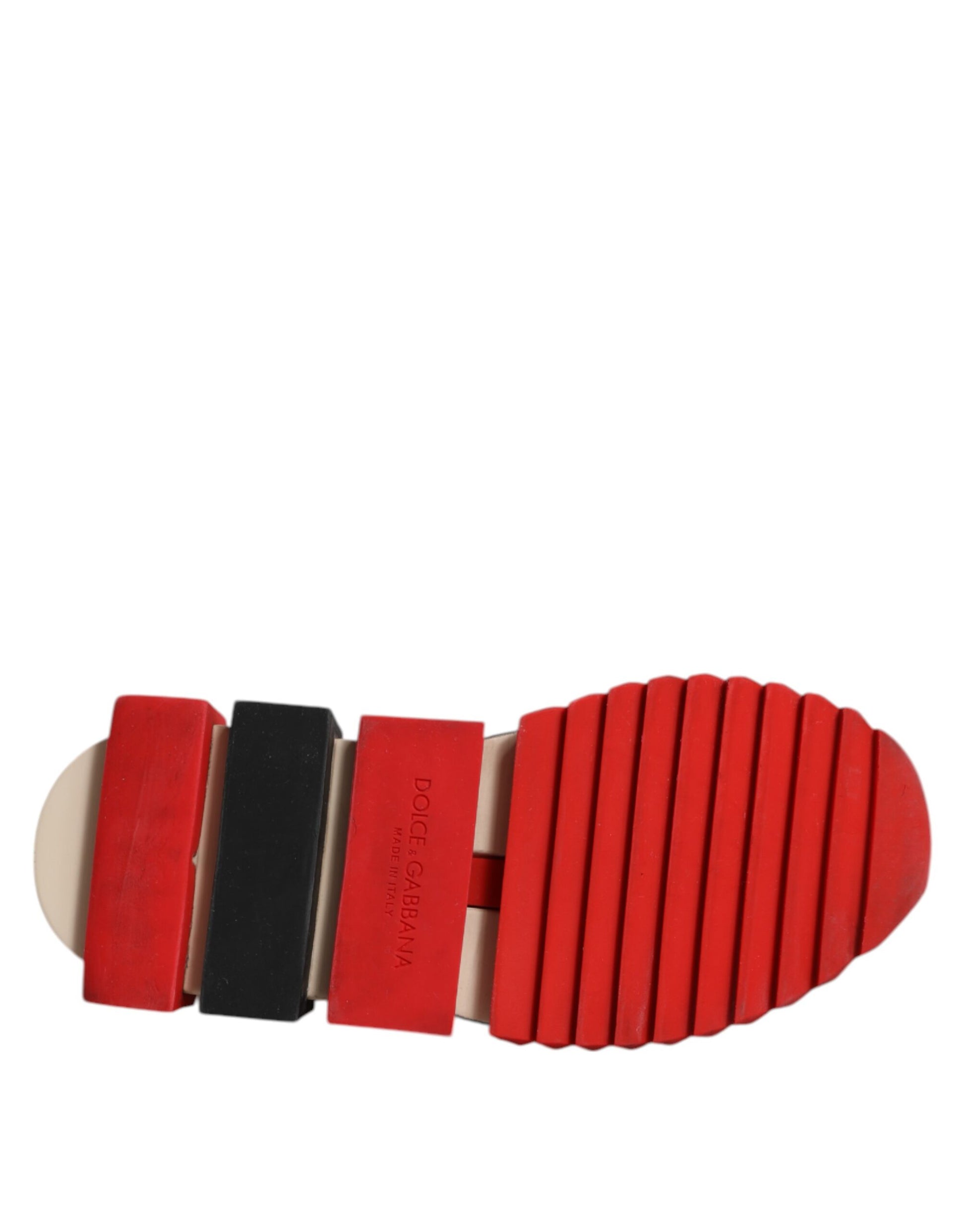 Dolce & Gabbana Red Sorrento Slip On Low Top Sneakers Shoes