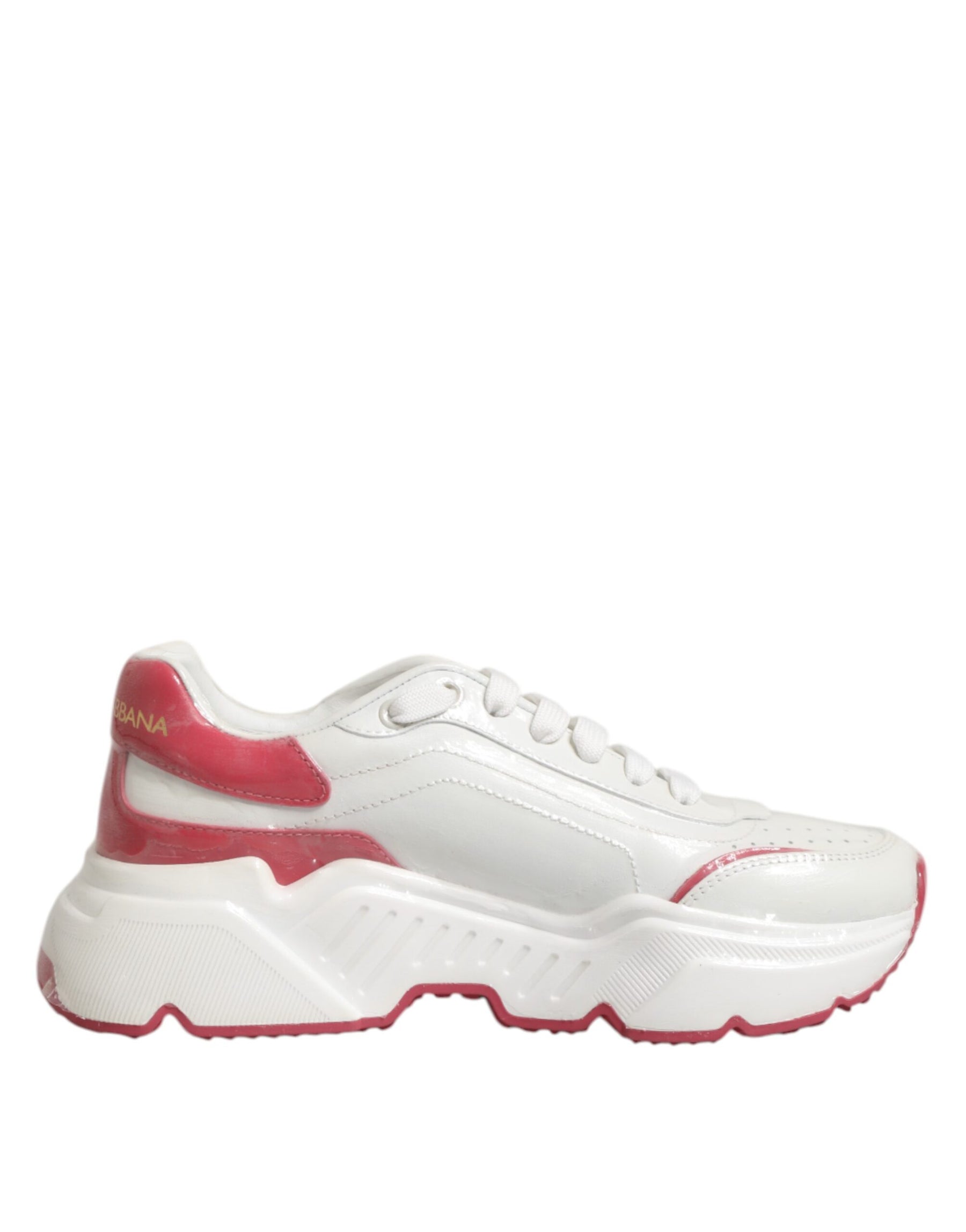 Dolce & Gabbana White Pink Daymaster Low Top Sneakers Shoes | Regal Royce