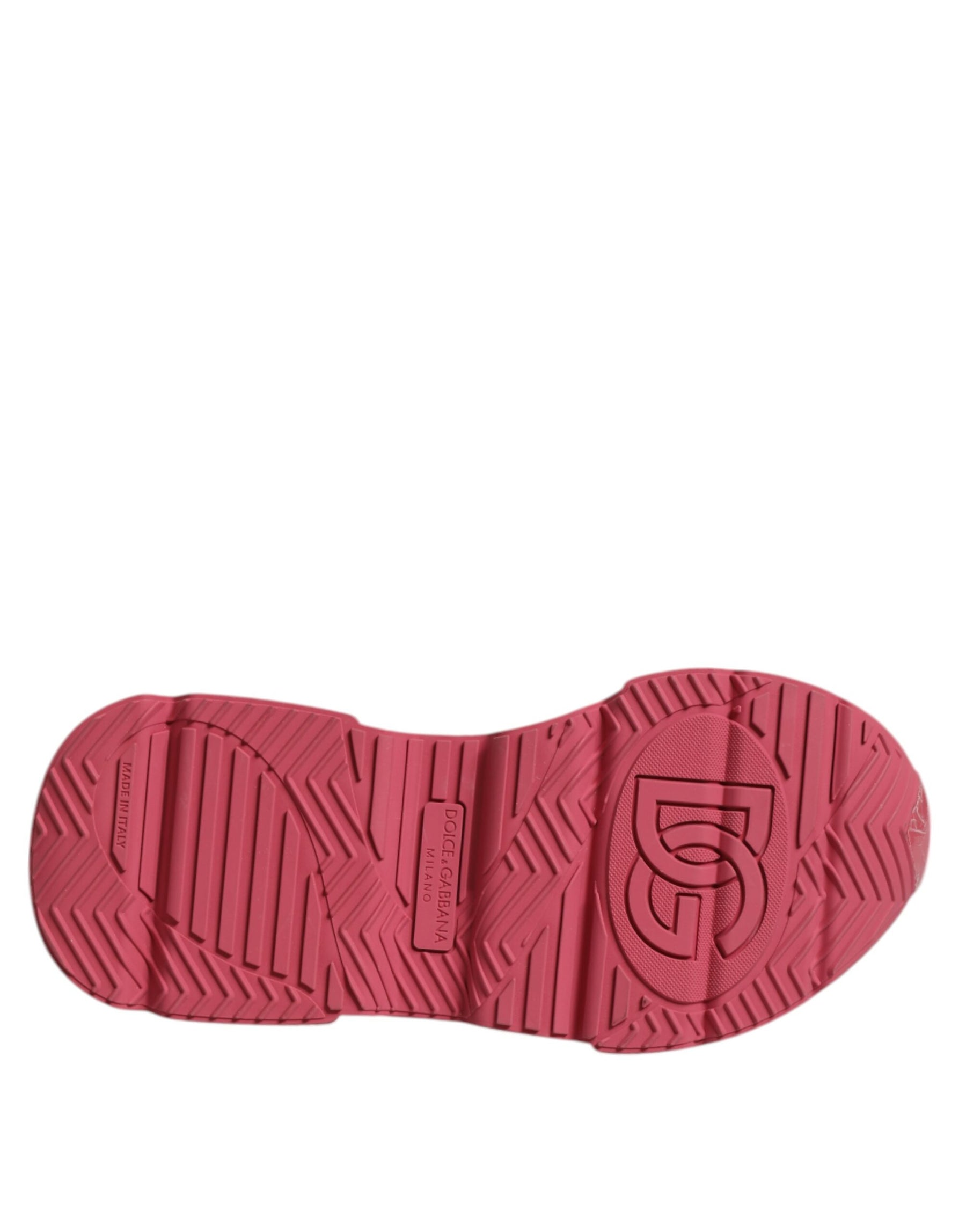 Dolce & Gabbana White Pink Daymaster Low Top Sneakers Shoes | Regal Royce