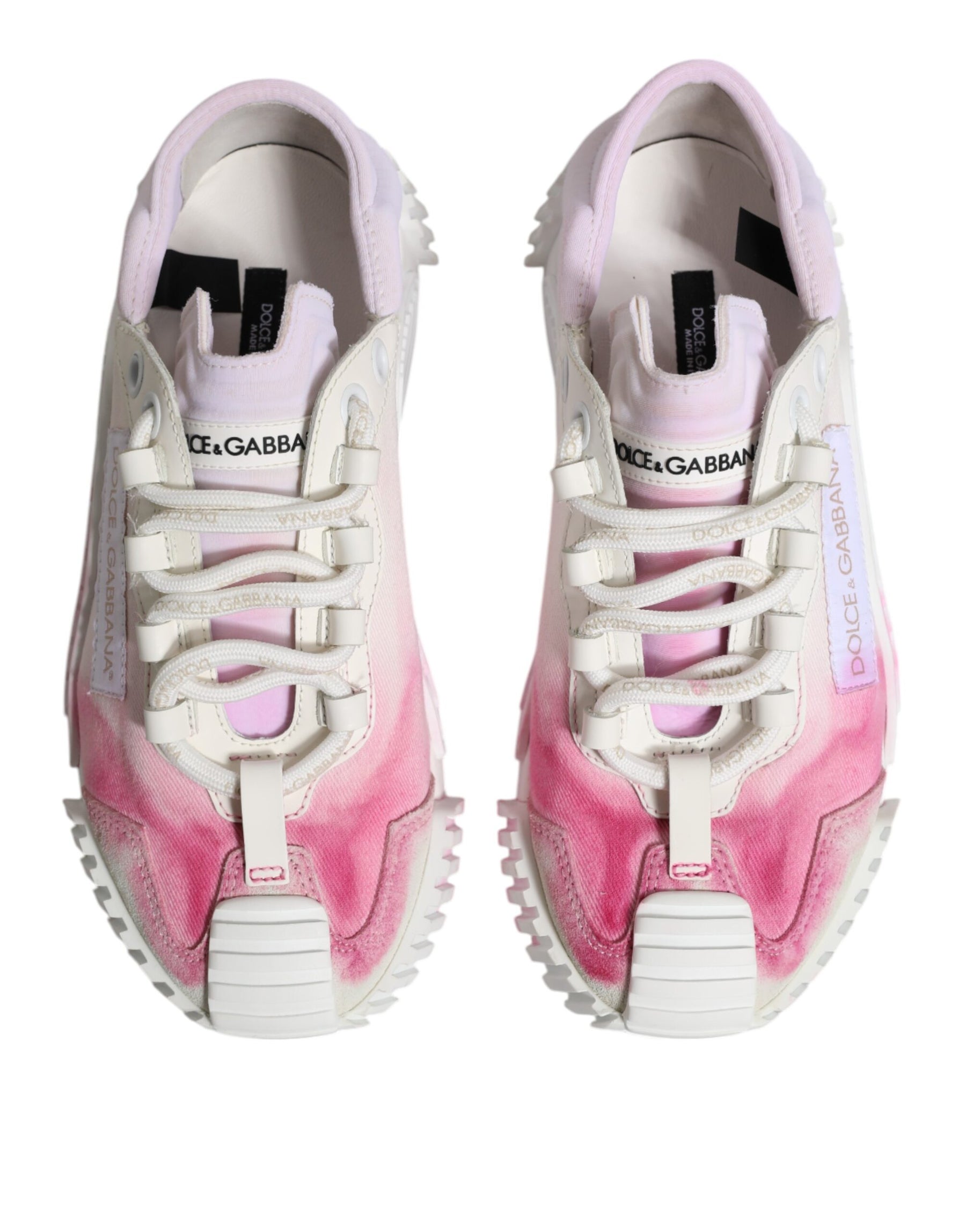 Dolce & Gabbana White NS1 Lace Up Low Top Sneakers Shoes | Regal Royce