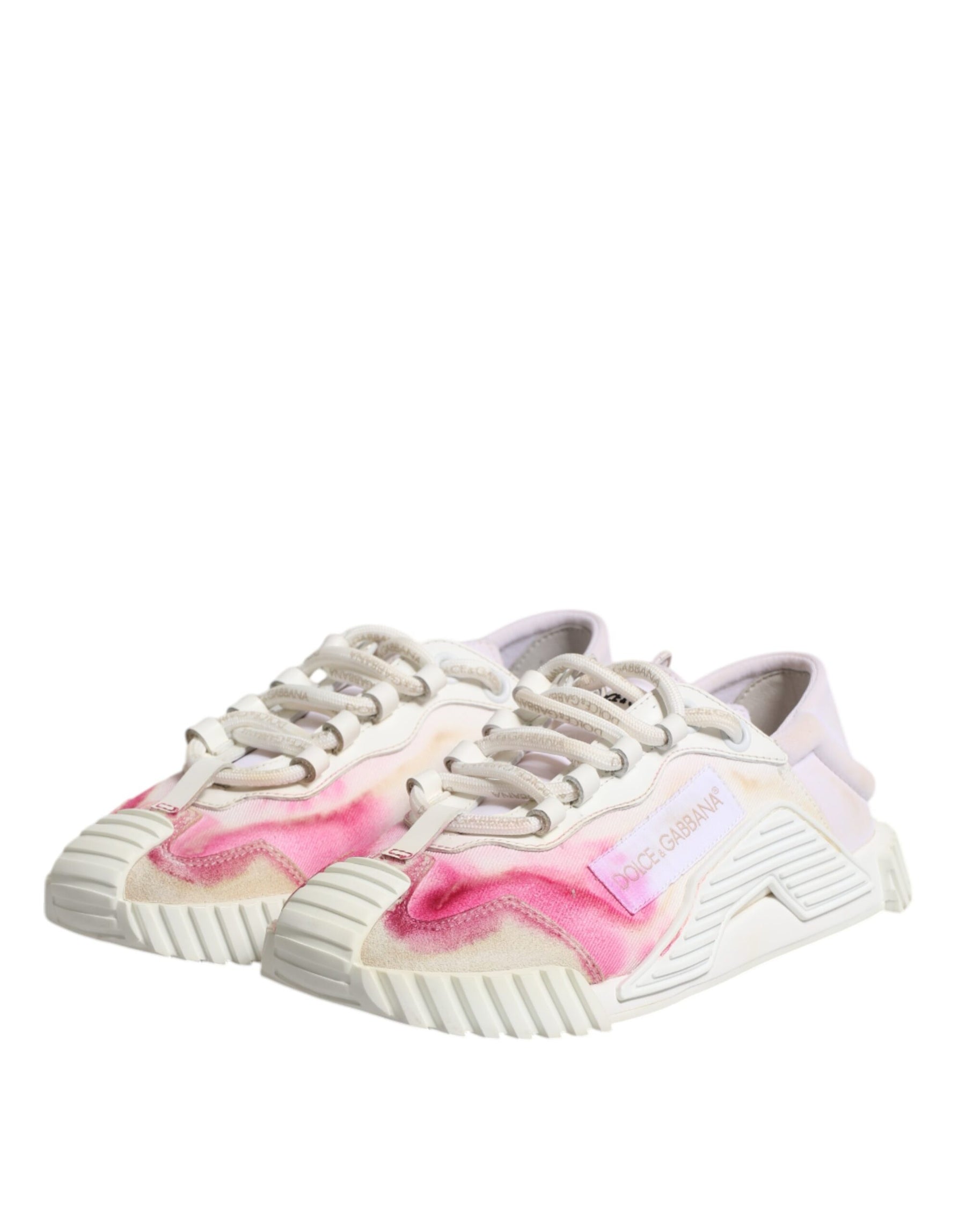 Dolce & Gabbana White NS1 Lace Up Low Top Sneakers Shoes | Regal Royce
