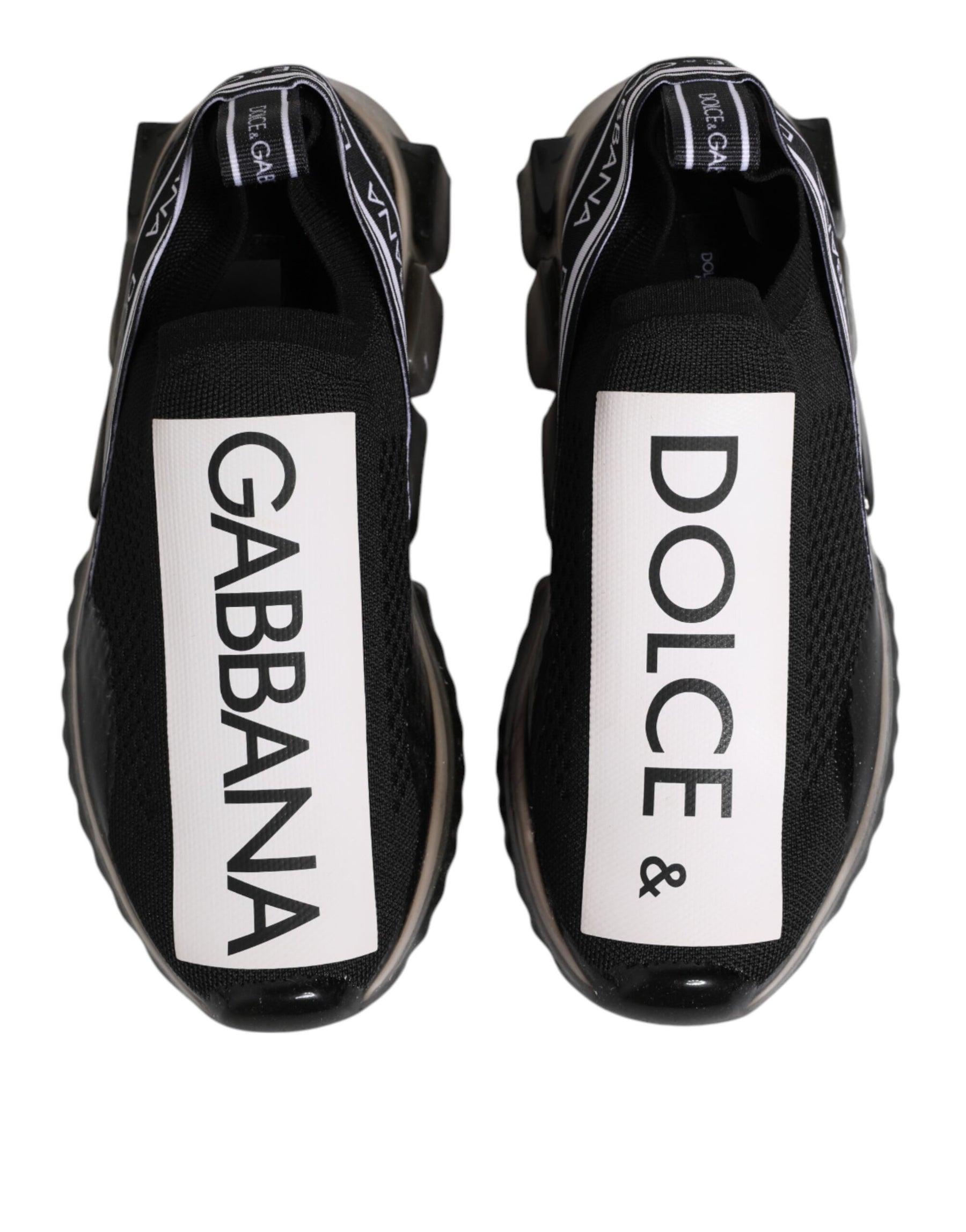 Dolce & Gabbana Black Sorrento Slip On Low Top Sneakers Shoes | Regal Royce