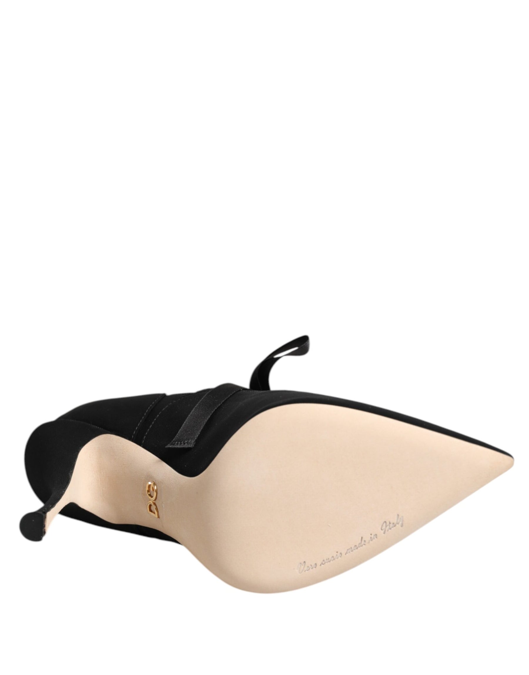 Dolce & Gabbana Black Lace Up Stiletto Heels Pumps Shoes | Regal Royce