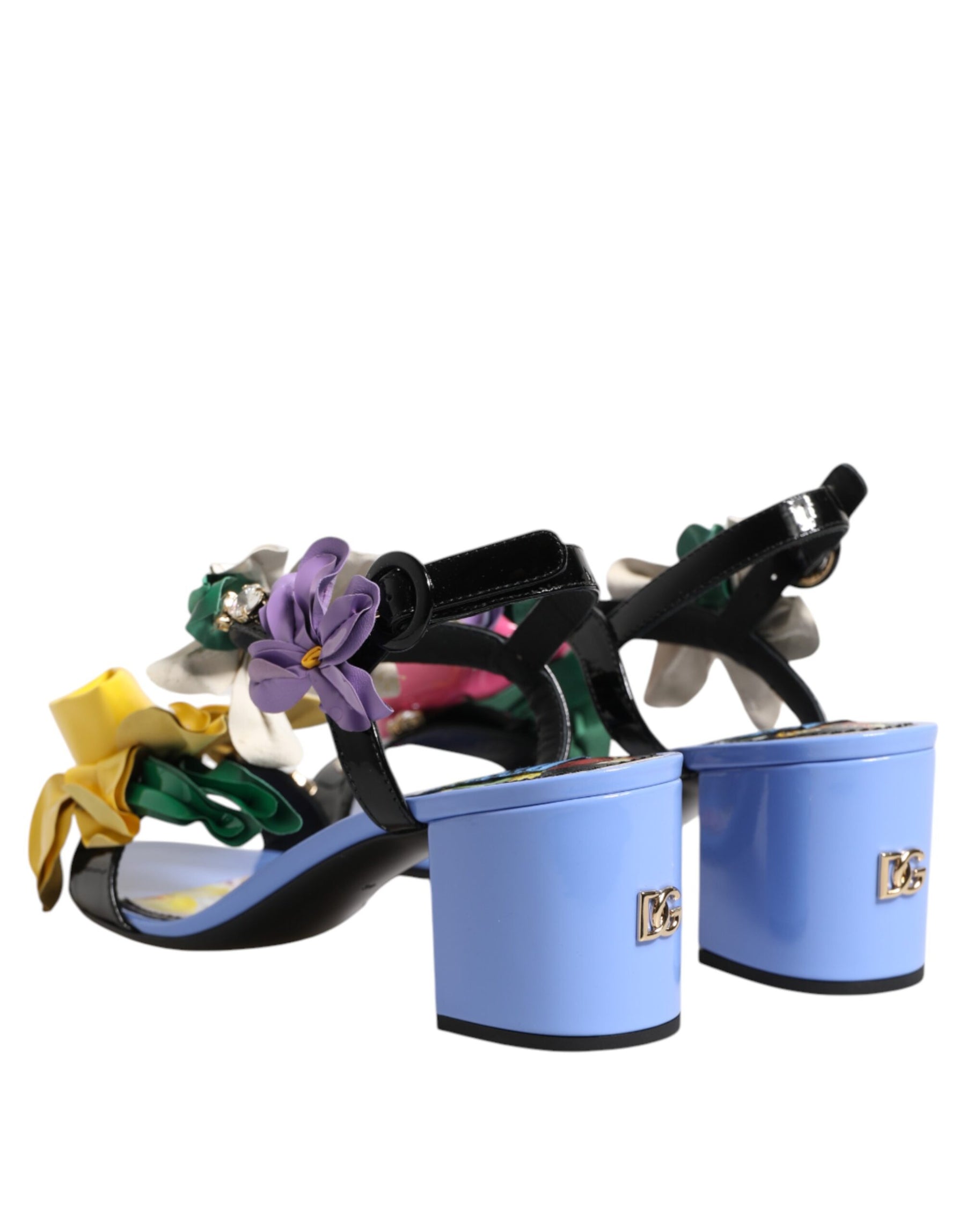 Dolce & Gabbana Multicolor Floral Crystal KEIRA Sandals Shoes | Regal Royce