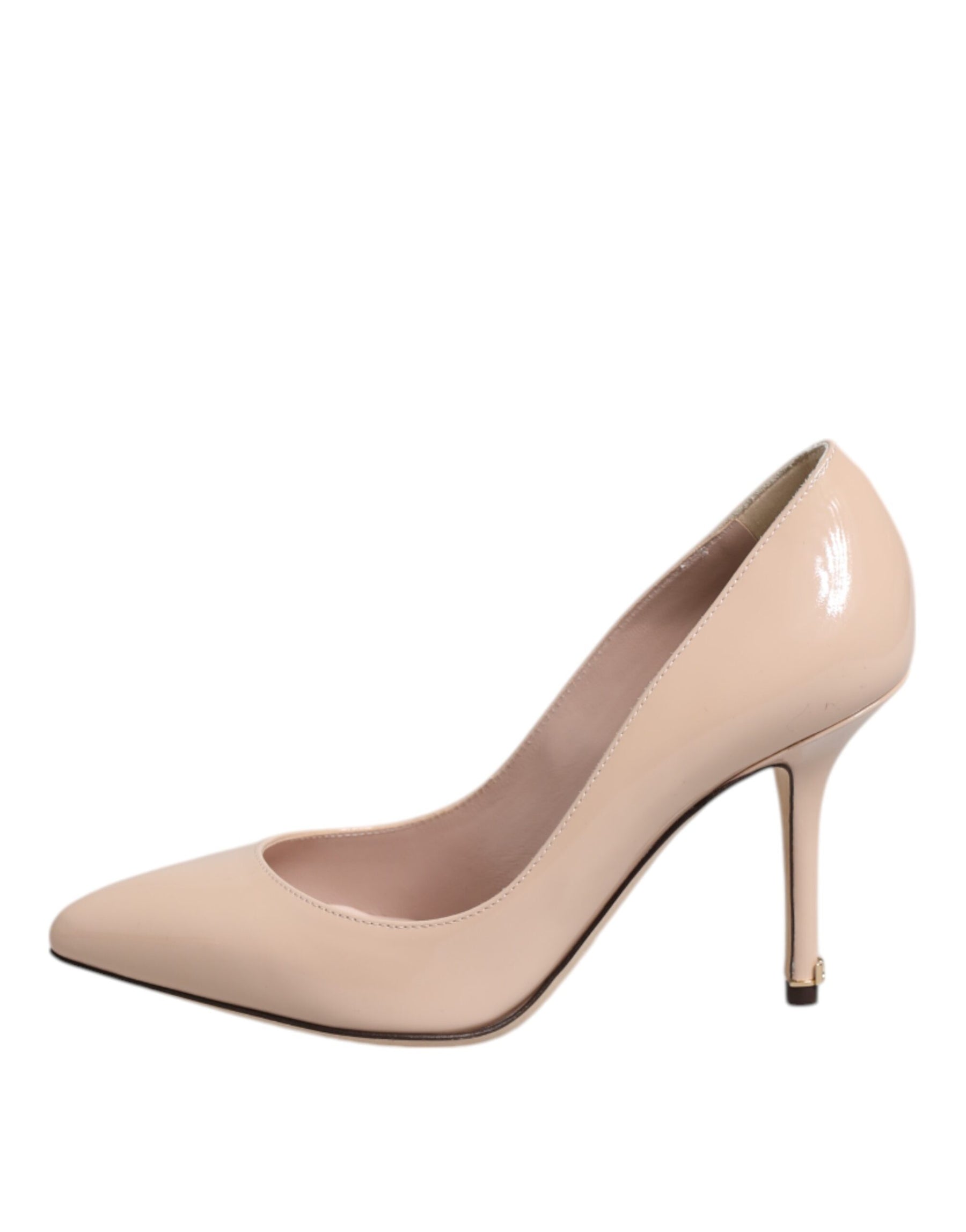 Dolce & Gabbana Beige Patent Leather Stiletto Heel Pumps Shoes | Regal Royce