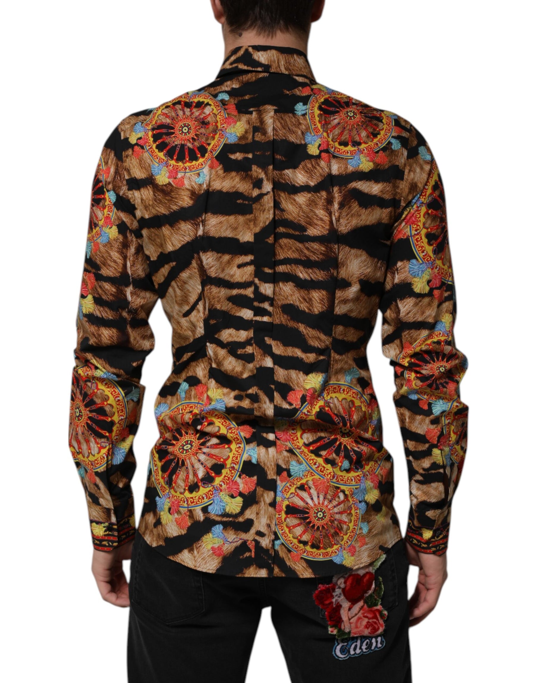 Dolce & Gabbana GOLD Cotton Tiger Carretto Long Sleeve Shirt | Regal Royce
