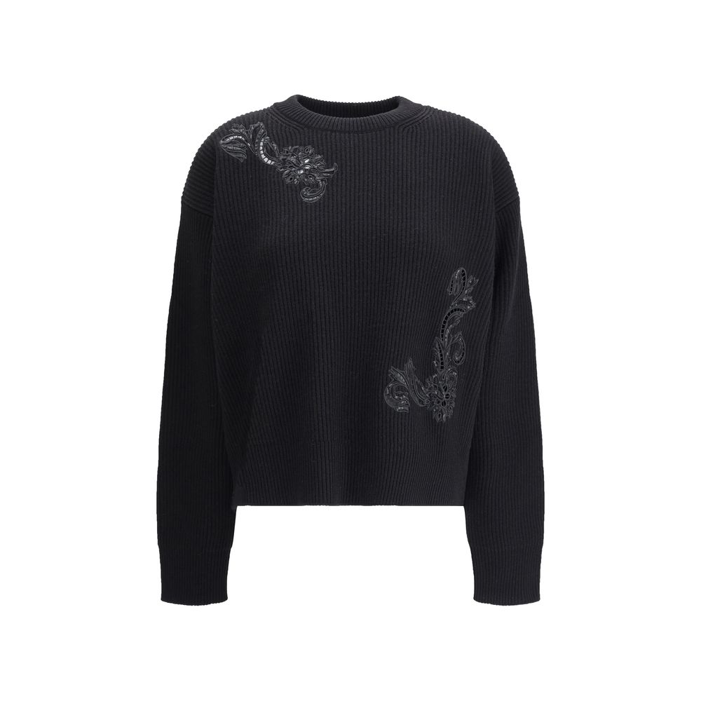 Versace Black Fleece Wool Sweatshirt | Regal Royce