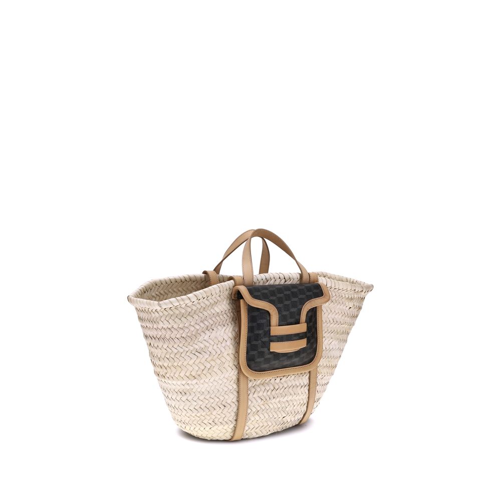 Pierre Hardy Beige Raffia Shoulder Bag