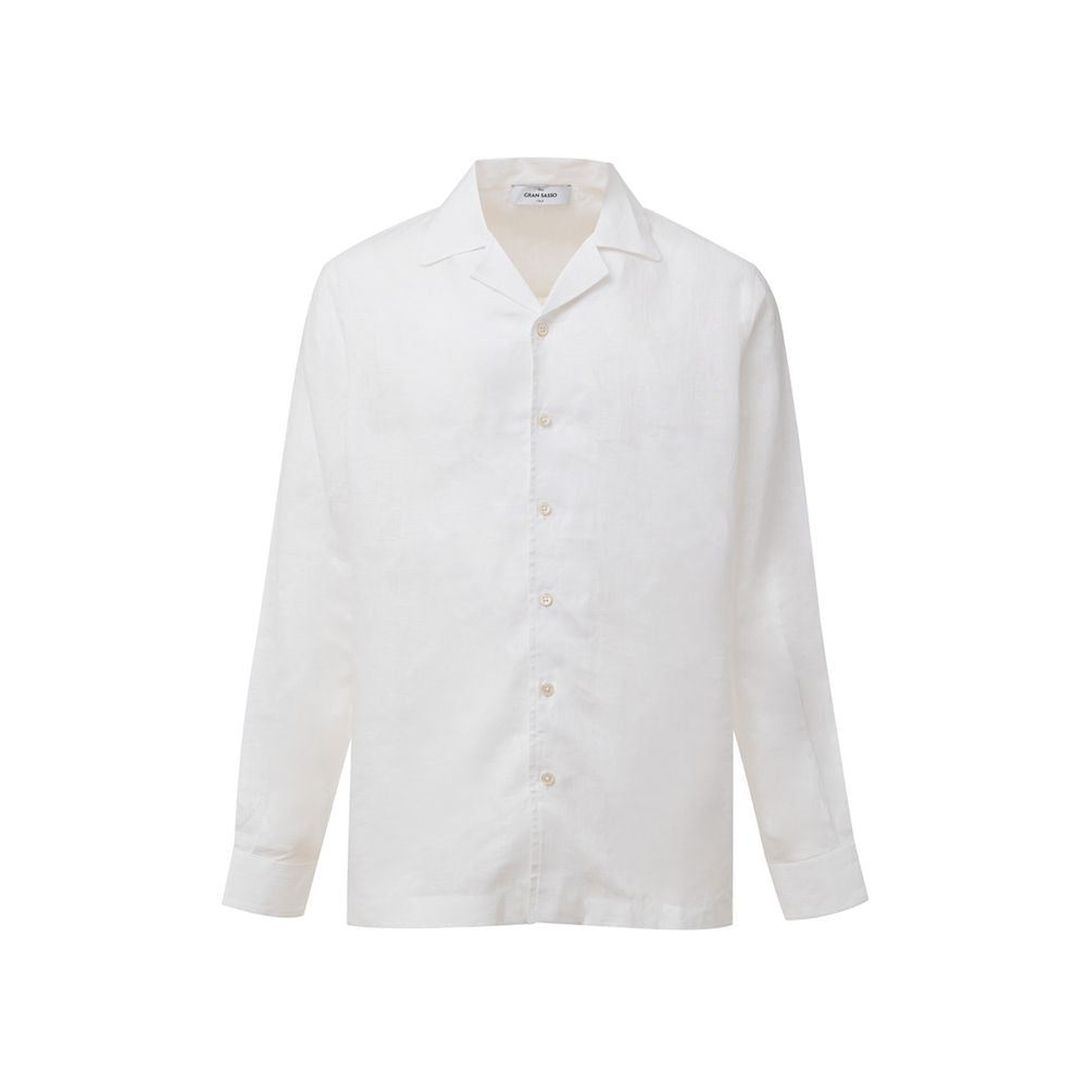 Gran Sasso White Linen Shirt | Regal Royce
