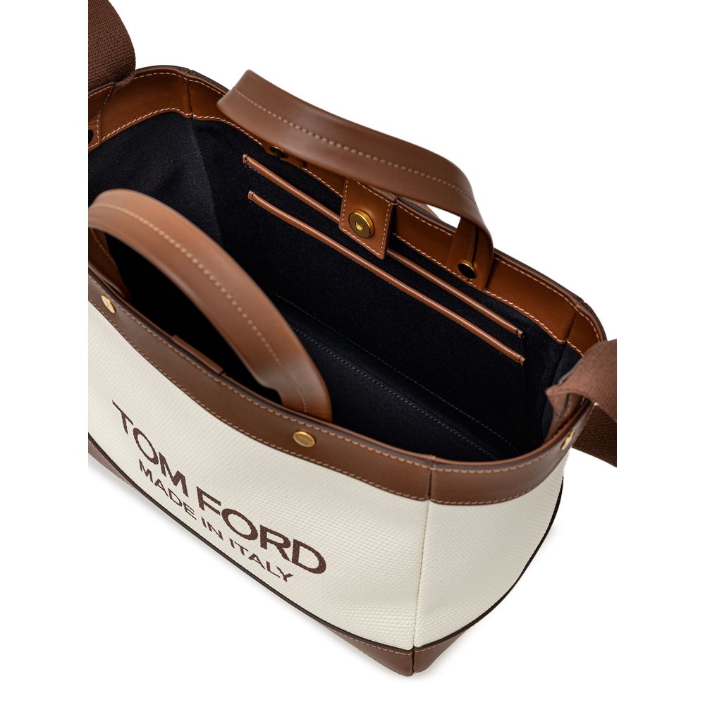 Tom Ford Beige Cotton Tote Bag | Regal Royce