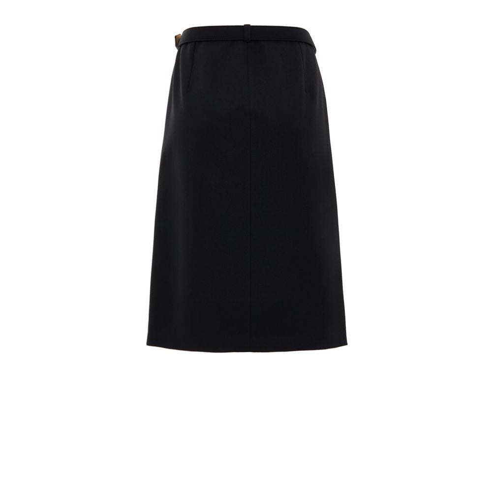 Gucci Black Wool Midi Skirt | Regal Royce