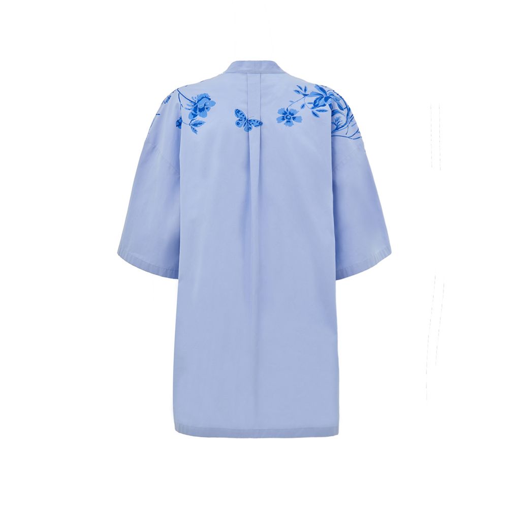 Gucci Blue Cotton Pattern Shirt | Regal Royce