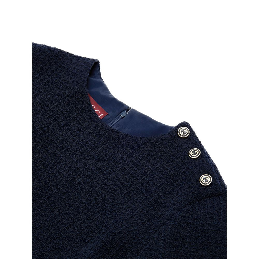 Gucci Navy Blue Wool Short Dress | Regal Royce