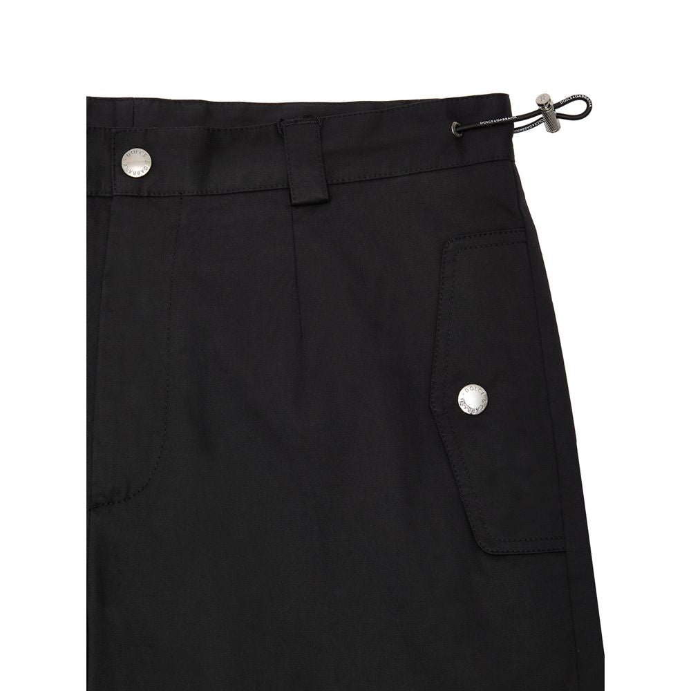 Dolce & Gabbana Black Cotton Cargo Pants | Regal Royce