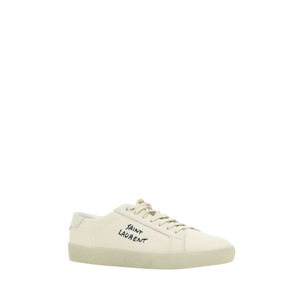 Saint Laurent White Rubber Low Top Sneakers | Regal Royce