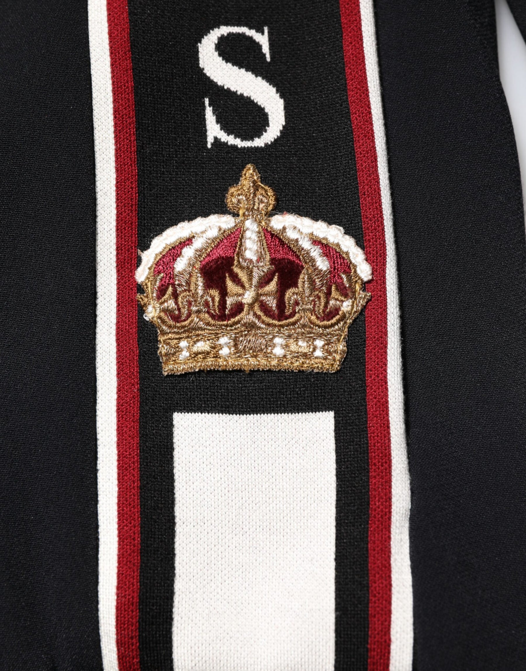 Dolce & Gabbana Black DG King Full Zip Sweatshirt  Sweater | Regal Royce