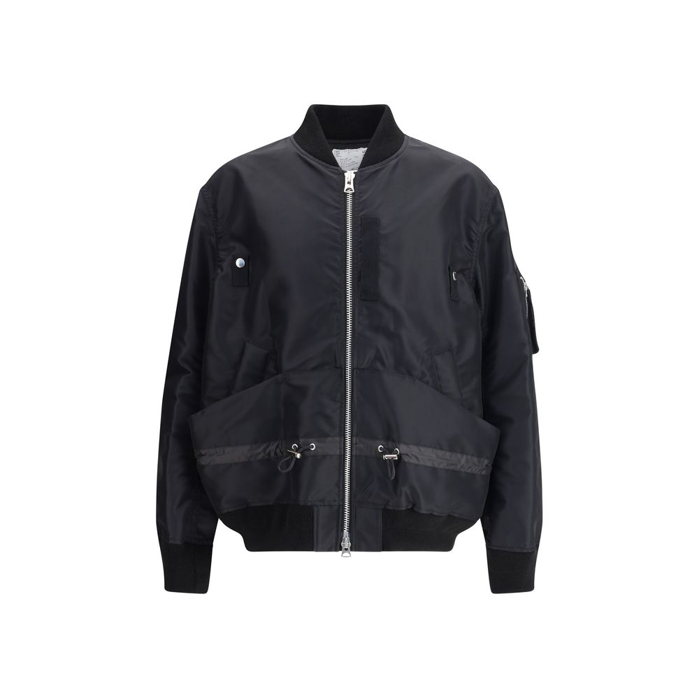 Sacai Black Nylon Bomber | Regal Royce