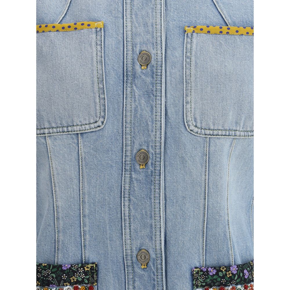 Valentino Light Blue Cotton Denim Jacket | Regal Royce
