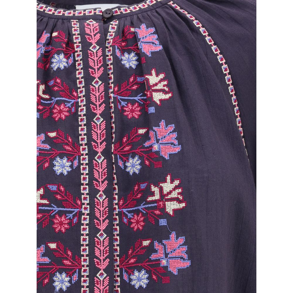 Marant Etoile Blue Cotton Blouse | Regal Royce