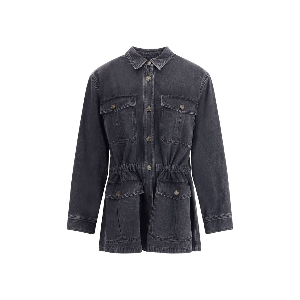 Marant Etoile Gray Cotton Denim Jacket | Regal Royce