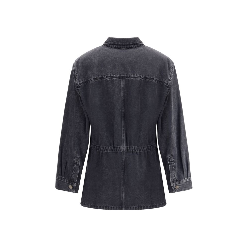 Marant Etoile Gray Cotton Denim Jacket | Regal Royce