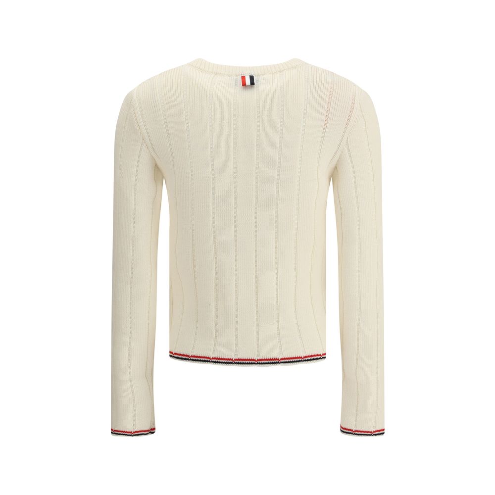 Thom Browne Beige Fleece Wool Sweatshirt | Regal Royce