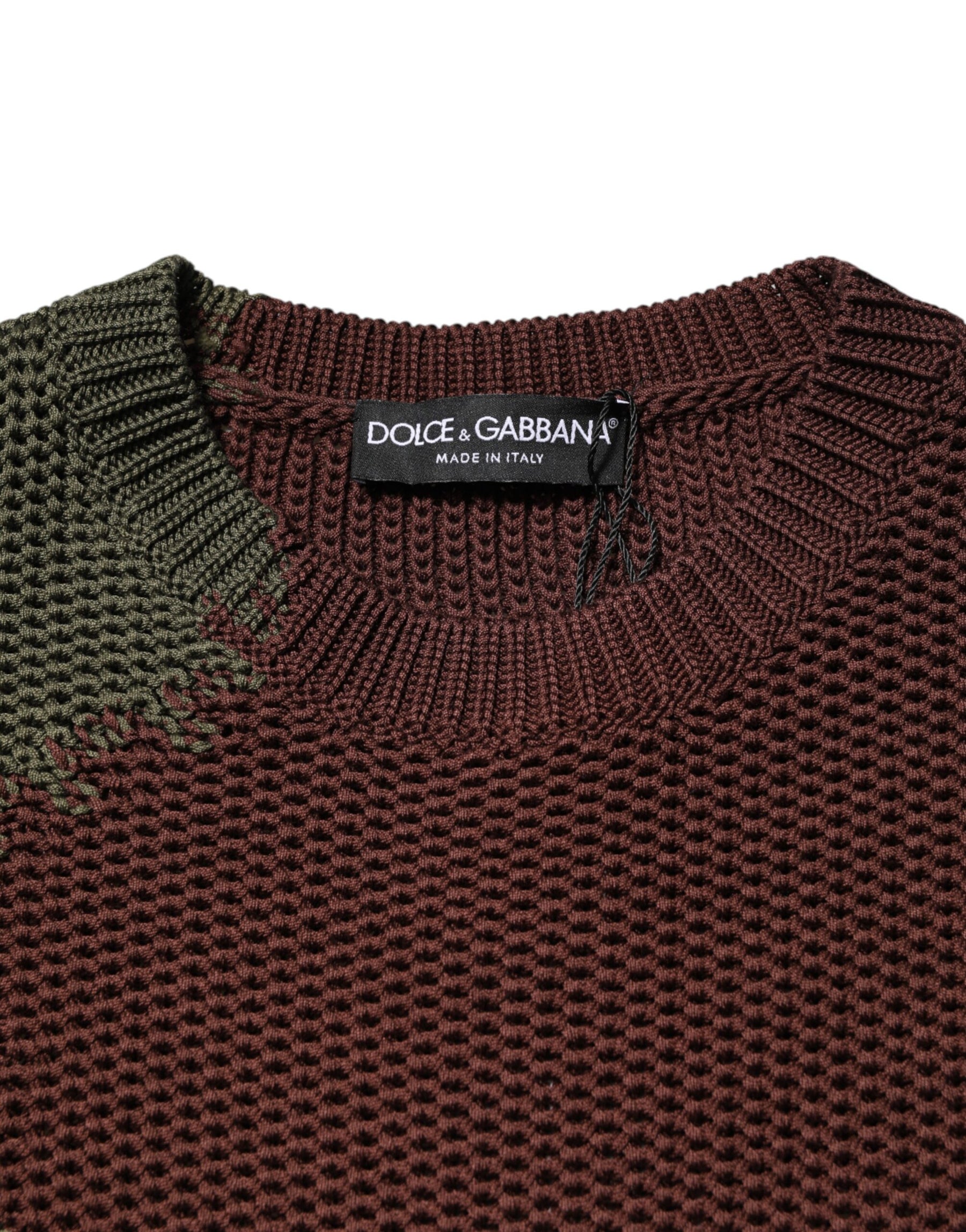 Dolce & Gabbana Multicolor Cotton Abstract Men Pullover Sweater | Regal Royce