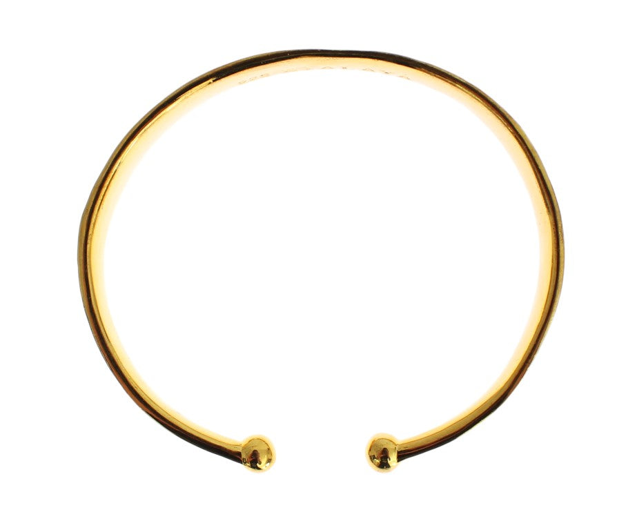 Nialaya CZ Gold Sterling 925 Silver Bangle Bracelet | Regal Royce