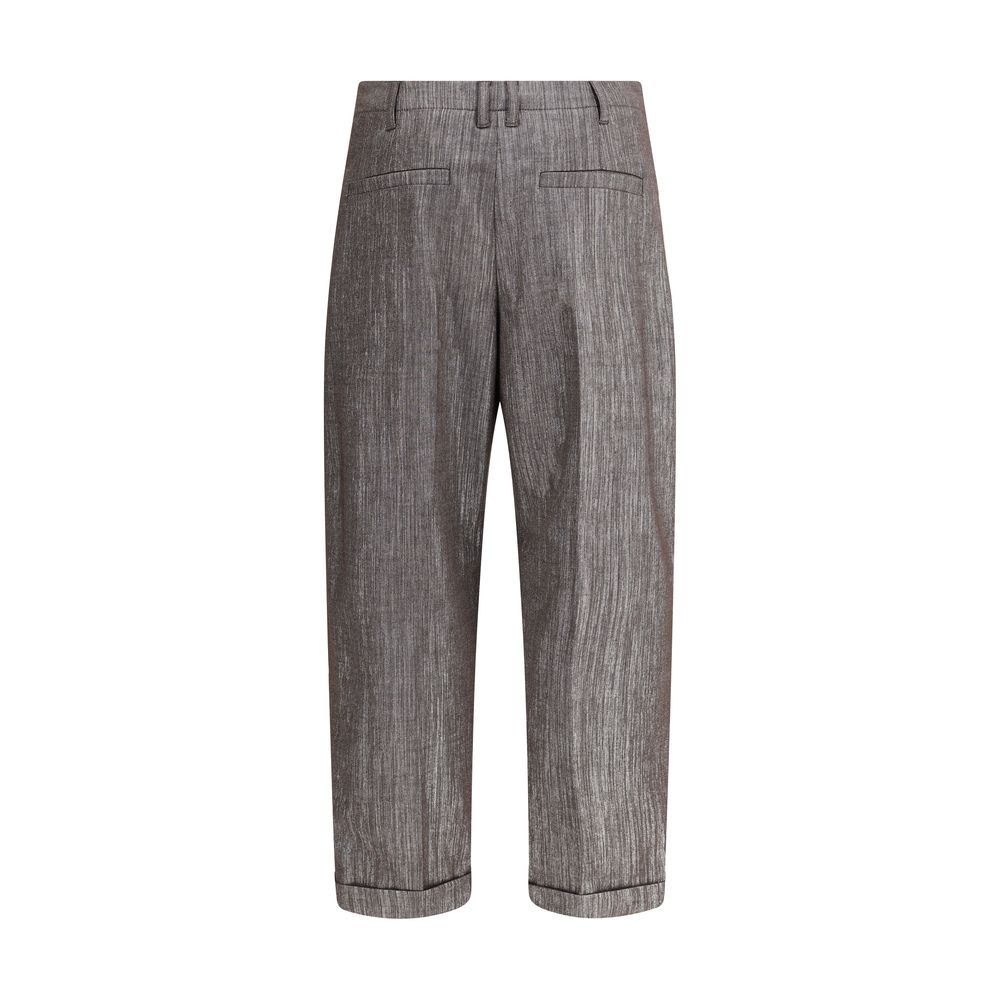 Brunello Cucinelli Brown Polyester Casual Pants | Regal Royce
