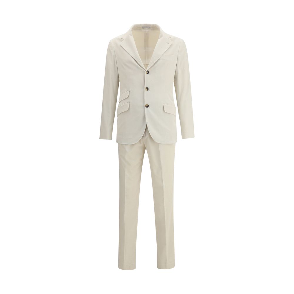 Brunello Cucinelli Beige Cotton Two-Piece Suit | Regal Royce