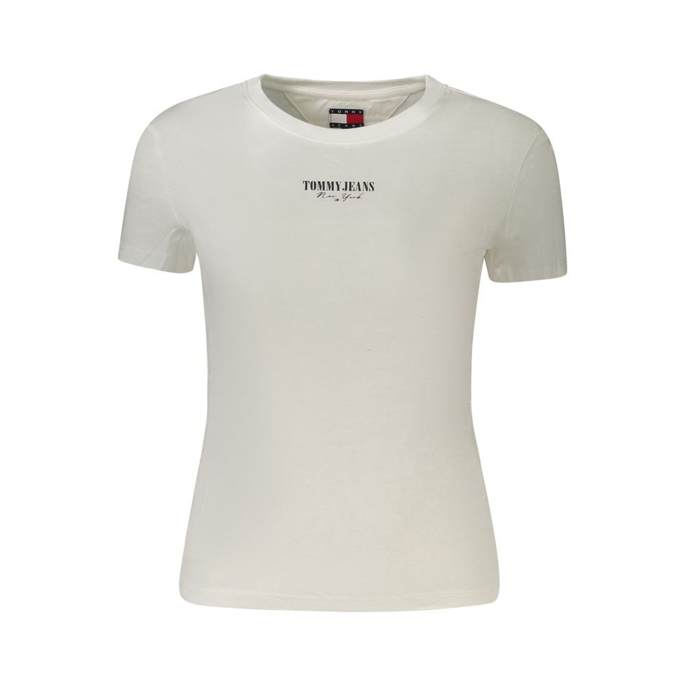Tommy Hilfiger White Cotton Women T-Shirt | Regal Royce