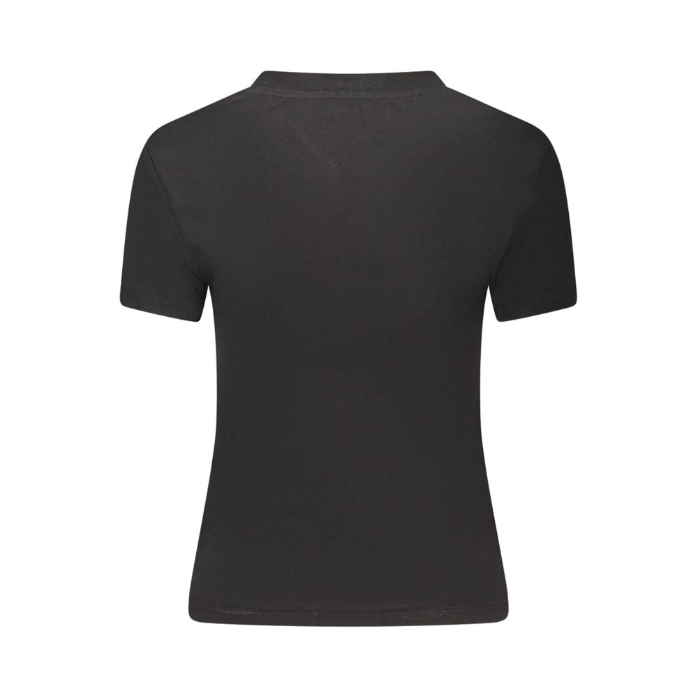 Tommy Hilfiger Black Cotton Women T-Shirt | Regal Royce