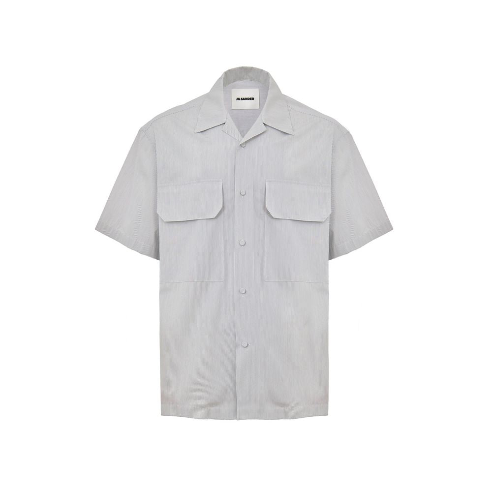Jil Sander Blue Cotton Shortsleeve Shirt | Regal Royce