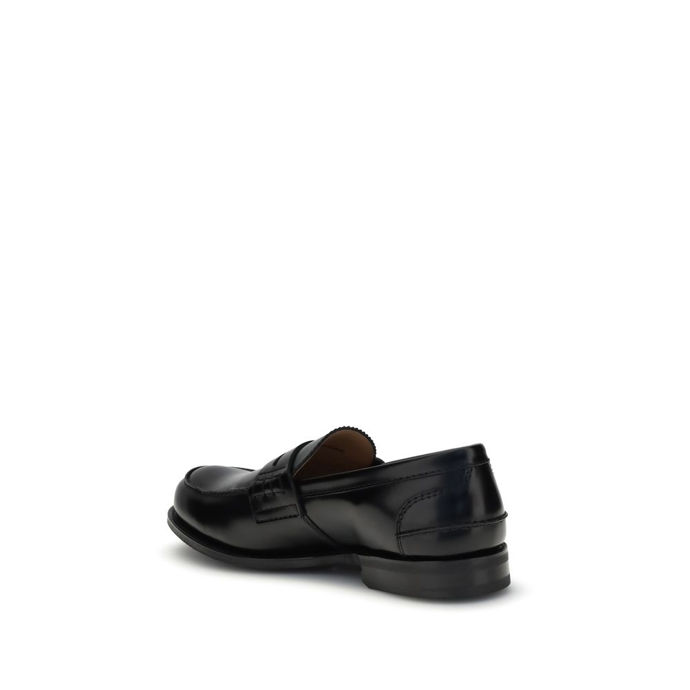 Church's Black Calf Leather Bos Taurus Slip-On Loafers | Regal Royce