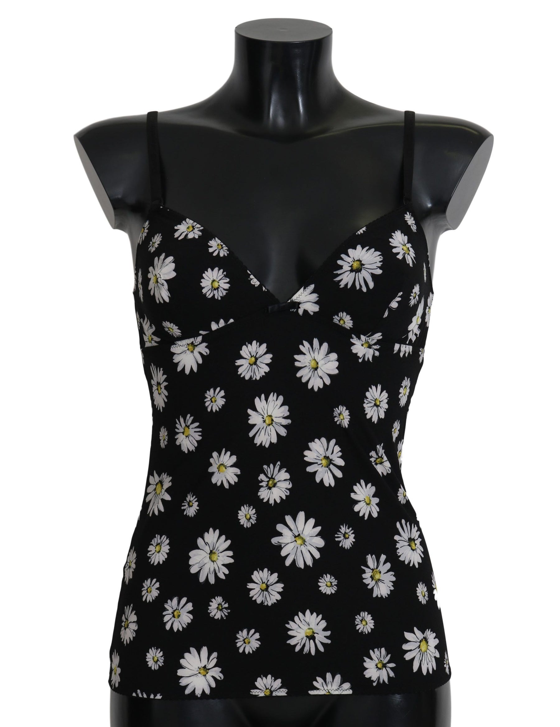 Dolce & Gabbana Black Daisy Print Dress Lingerie Chemisole | Regal Royce