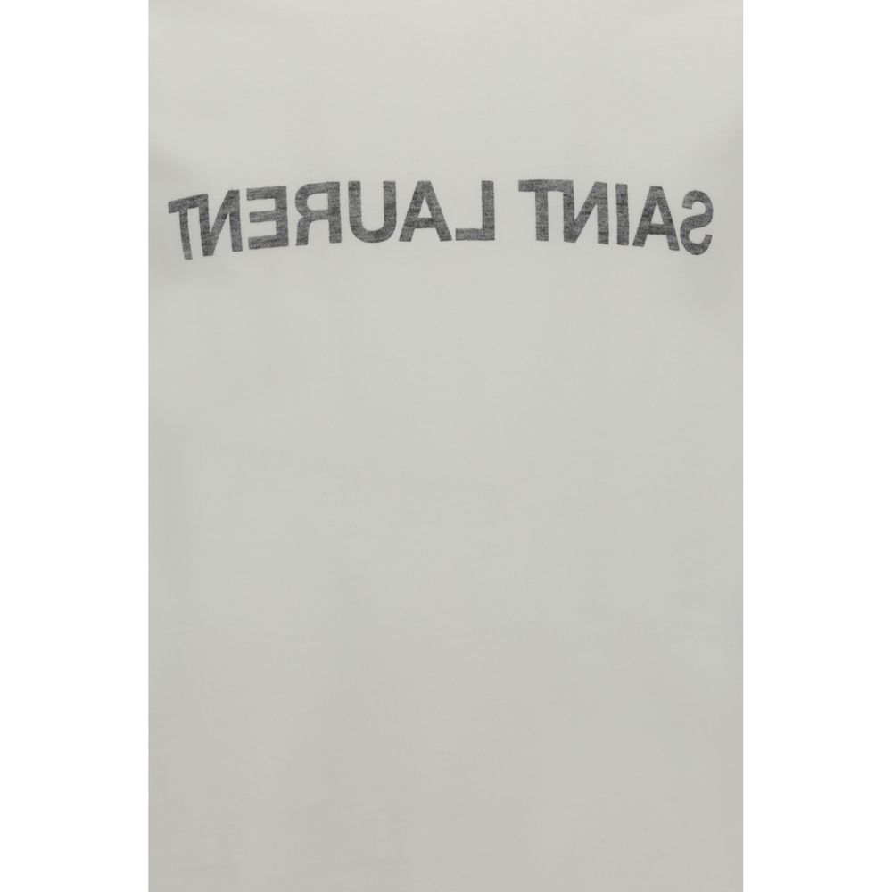 Saint Laurent White Cotton T-Shirt | Regal Royce