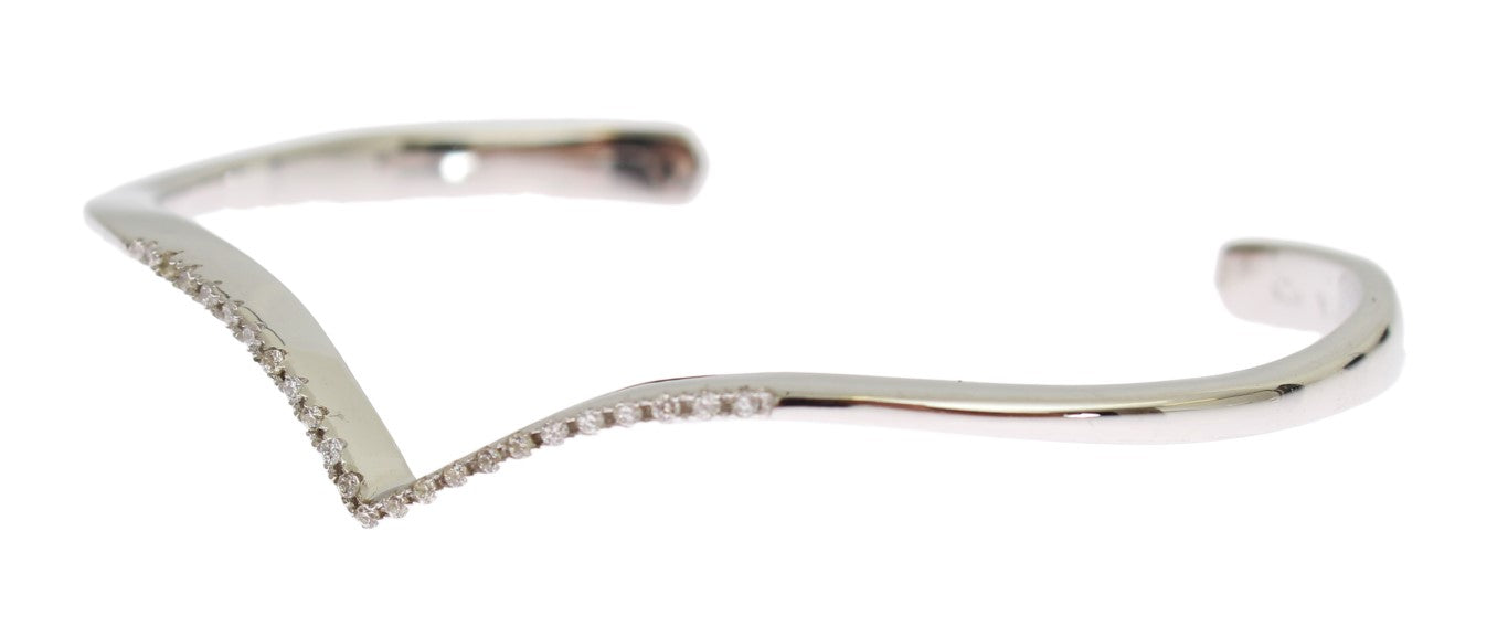 Nialaya Skyfall CZ 925 Silver Bangle Bracelet | Regal Royce