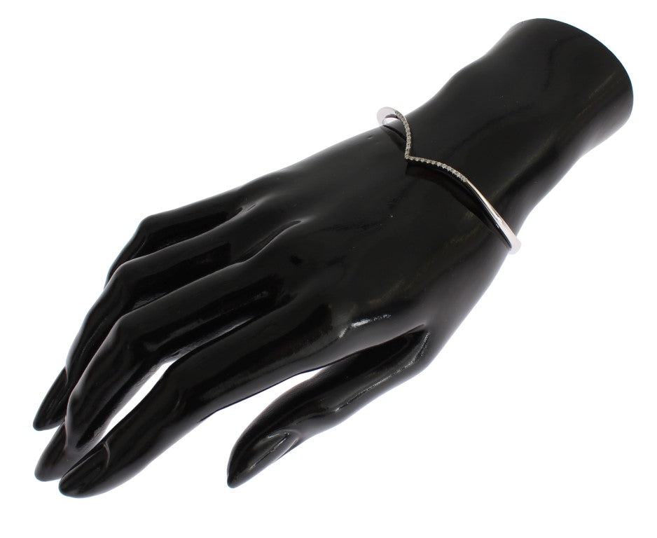 Nialaya Skyfall CZ 925 Silver Bangle Bracelet | Regal Royce