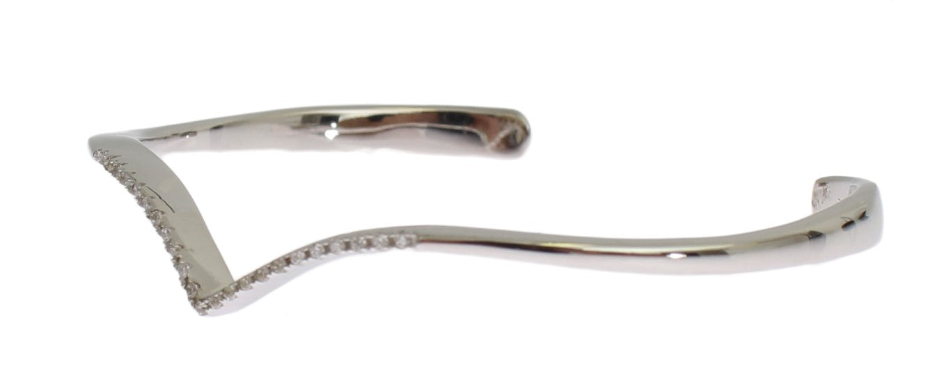 Nialaya Skyfall CZ 925 Silver Bangle Bracelet | Regal Royce