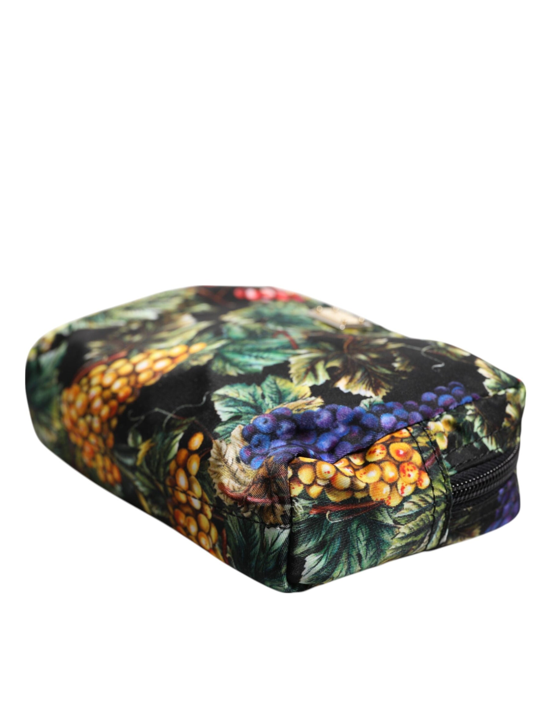 Dolce & Gabbana Multicolor Grape Print Clutch Logo Plaque Pouch Bag | Regal Royce