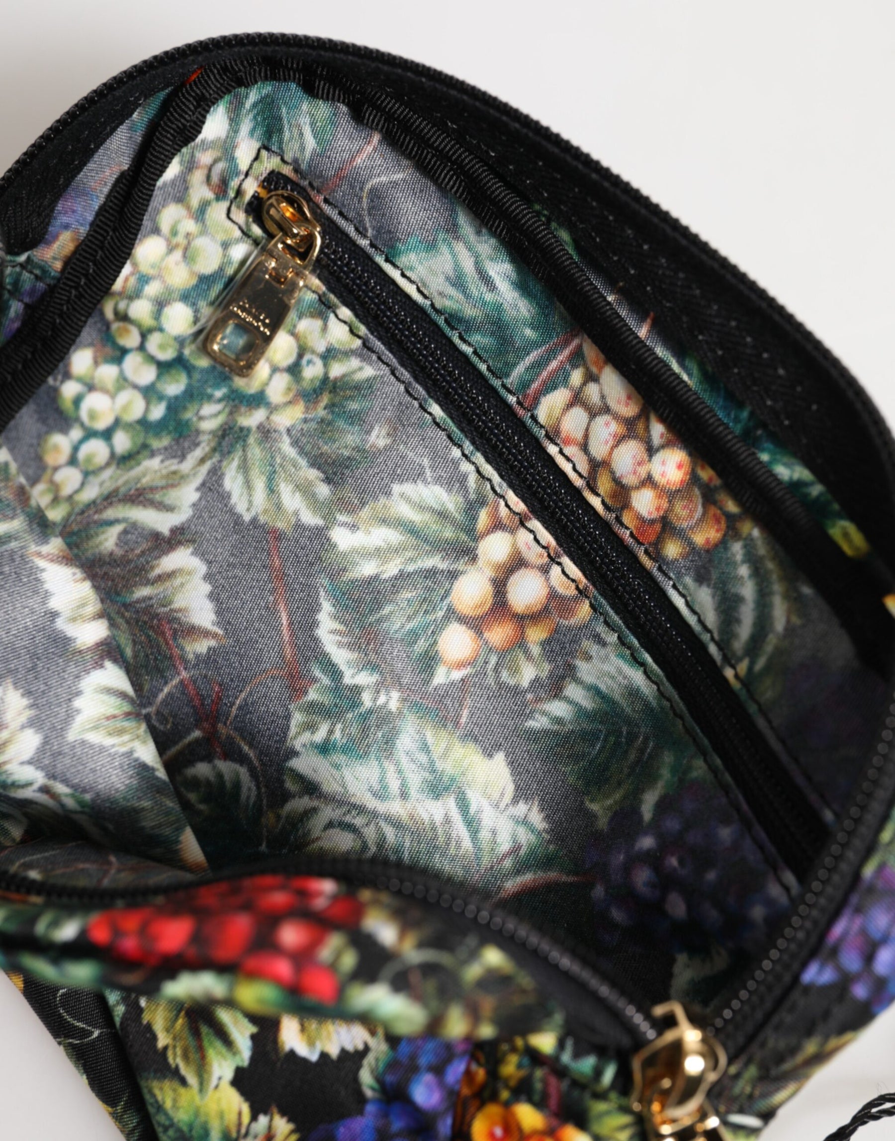 Dolce & Gabbana Multicolor Grape Print Clutch Logo Plaque Pouch Bag | Regal Royce